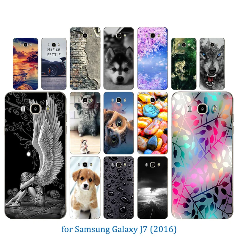 Тонкий чехол из ТПУ для Samsung Galaxy J7 2016 телефона прозрачный мягкий силиконовый J7109