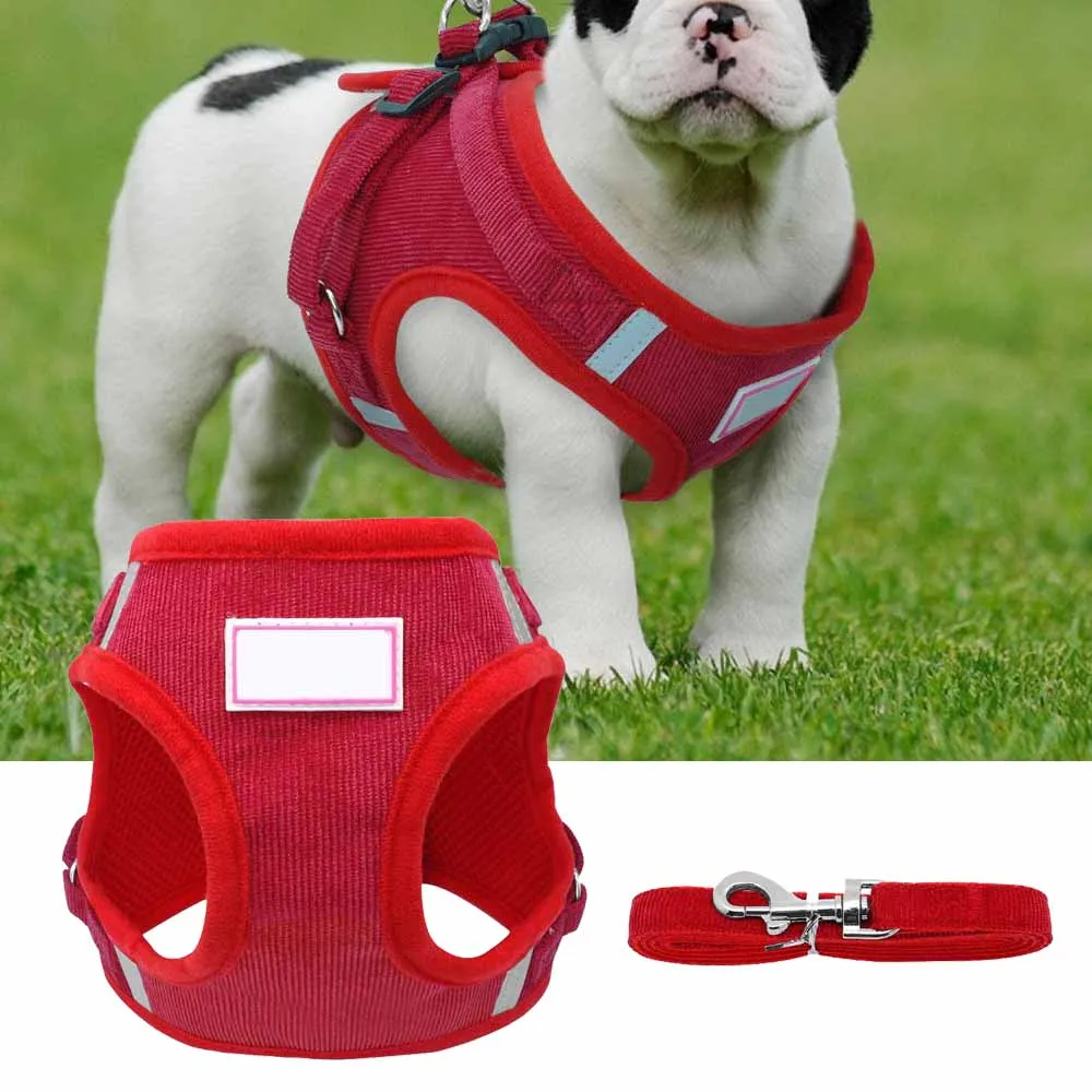 Adjustable Puppy Harness and Leash Set Mesh Small Dog ...