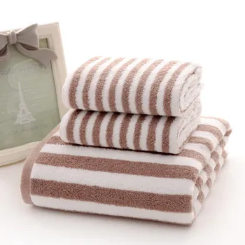 

3Pieces Set Cotton Towel Set Super Absorbent Toalla 2pc Face Washcloth Hand Towel 1pc Bath Towel Spa Shower Towels Bathroom