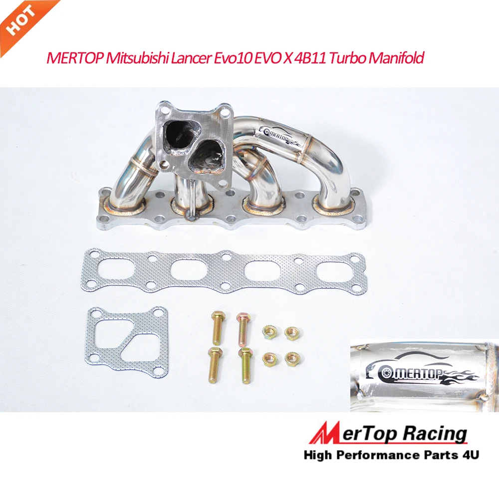 

MERTOP RACE Evolution Evo10 EVO X 4B11 Stainless Steel Equal Length Turbo Manifold