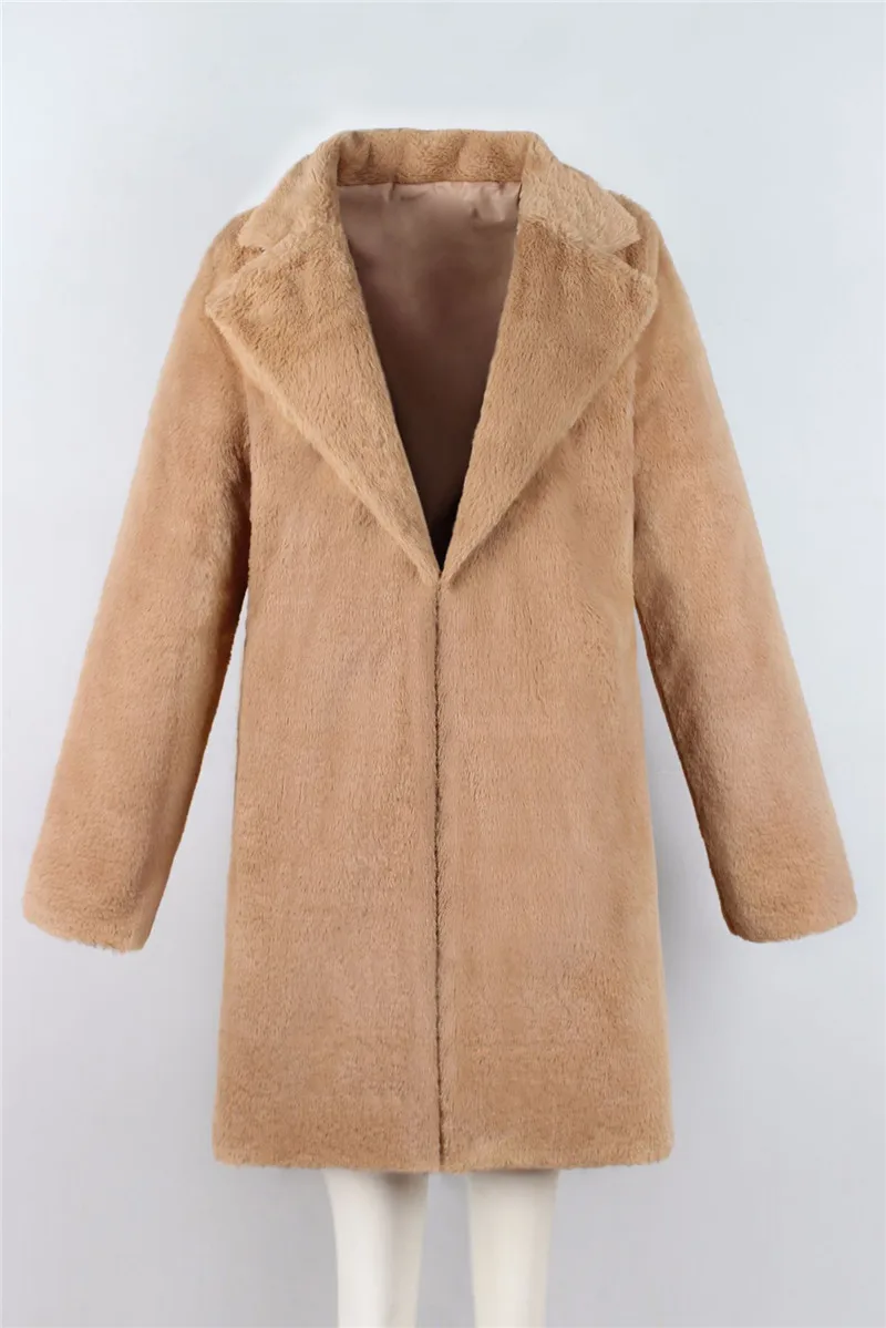 Большие размеры, женские длинные пальто, зимние Утепленные меховые пальто и куртки, женская верхняя одежда, свободные мягкие пальто из искусственного меха