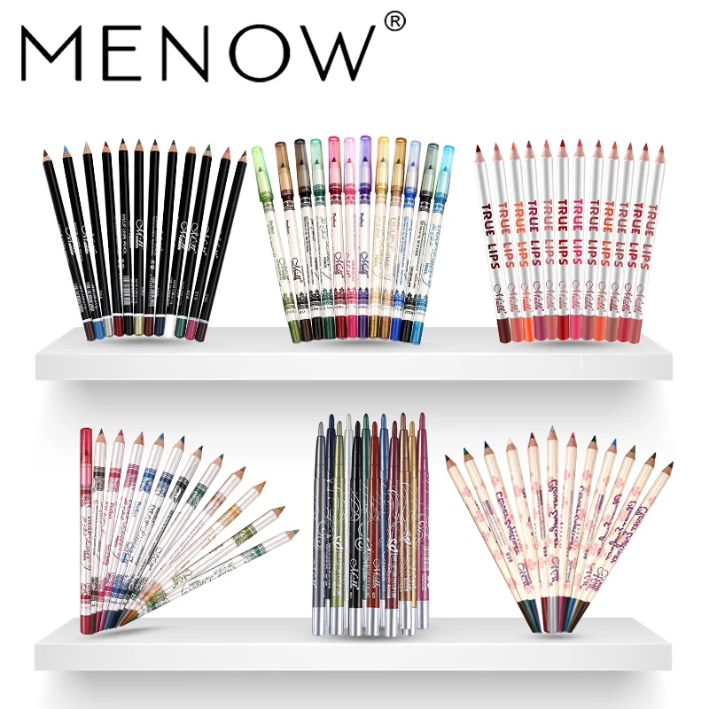 

MENOW Makeup set 12pcs/set Eye shadow Eyeliner Eyebrow pencil 12 Colors Eye Cosmetic kit drop ship Waterproof Lasting beauty5487