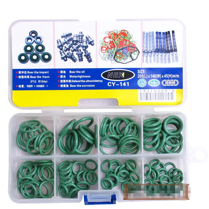 120PC green color O-RING for Car A/C o-ring seal rubber box set W041 | Инструменты