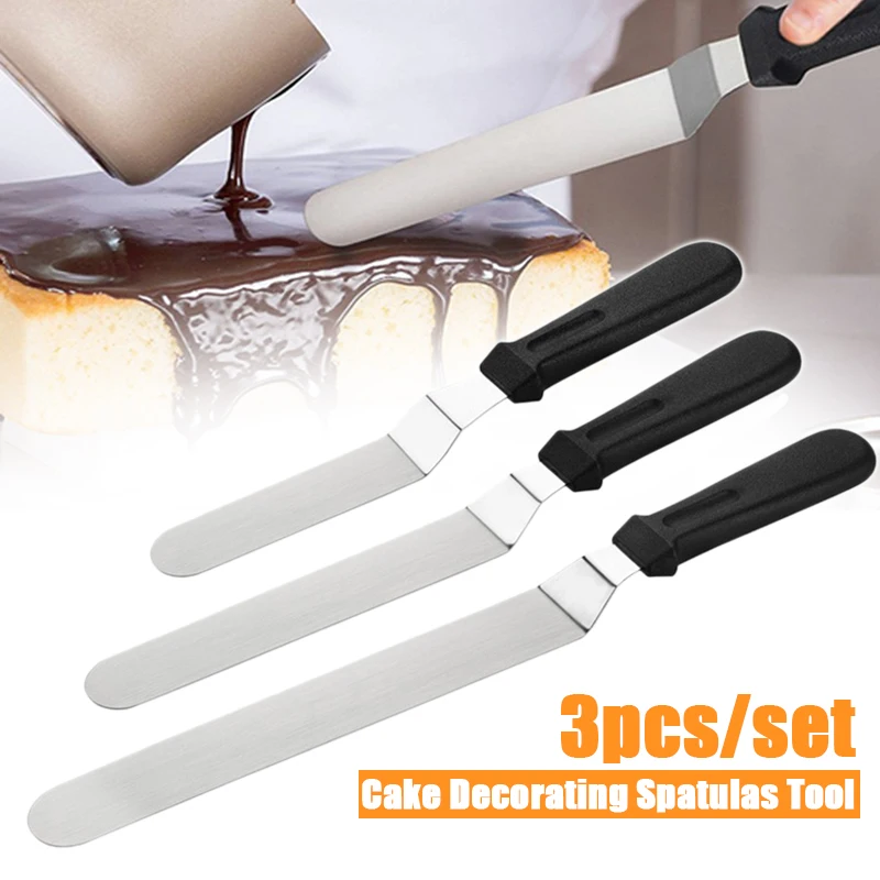 

6/8/10 inch Stainless Steel Cake Spatula Butter Cream Icing Frosting Knife Smoother Kitchen Pastry Cake Decoration Tools