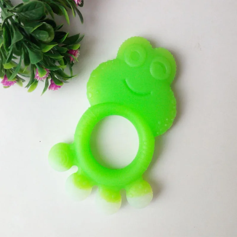 Silicone Teether Teething Baby Toys Teeth Baby Animal frog Massager Toys For Babies Dental Care Toothbrush 1pcs