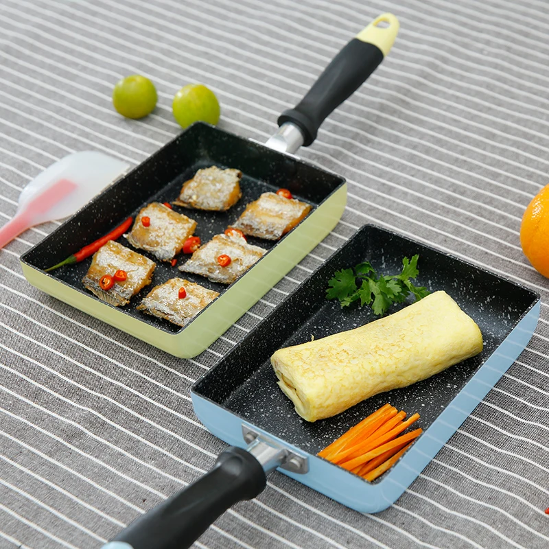 

13x18cm Japanese Egg Tamagoyaki Omelette Frying Pan Nonstick Rectangle Skillet Aluminium Alloy Mini Sushi Pancake Maker Cookware