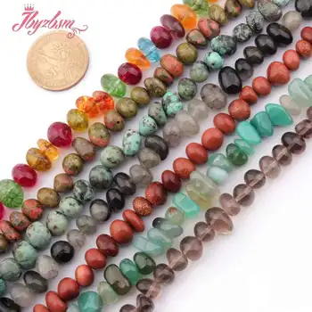 

8-9x9-11mm Freeform Jades,Lapis Agates Sunstone Natural Stone Beads For DIY Necklace Bracelet Jewlry Making 15" Free Shipping