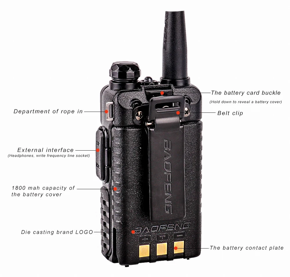 2Pcs BaoFeng UV-5R Walkie Talkie VHFUHF136-174Mhz&400-520Mhz Dual Band Two way radio Baofeng uv 5r Portable Walkie talkie uv5r (13)