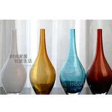 Современный китайский стиль разноцветный хрусталь ваза украшения