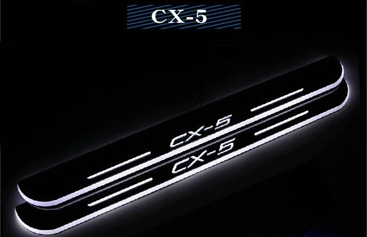 WOOBEST динамический светодиодный движущаяся дверная пластина накладка порога трёхслойная накладка для MAZDA CX-5 CX5 3 6 ATENZA AXELA