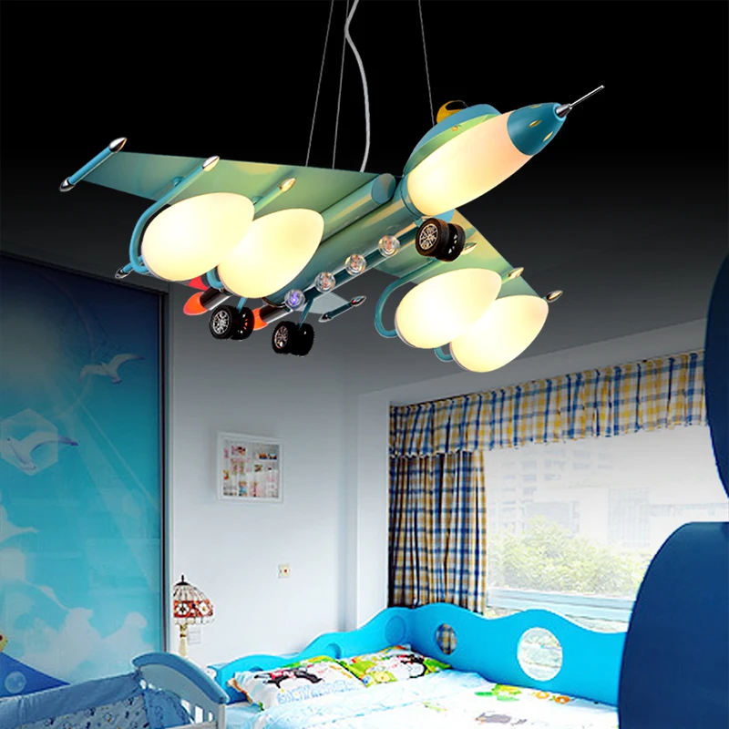 Led Pendant lights Airplane with 3-5 Bulbs for Kids Children Room Bedroom Modern Pendant lamp Creative Christmas Gift for