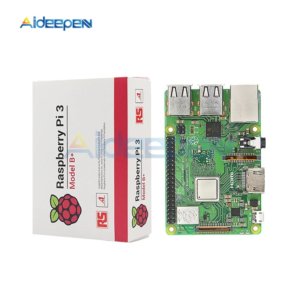 

New Original Raspberry Pi 3 Model B+ (plug) Built-in Broadcom 1.4GHz quad-core 64 bit processor Wifi Bluetooth and USB Port