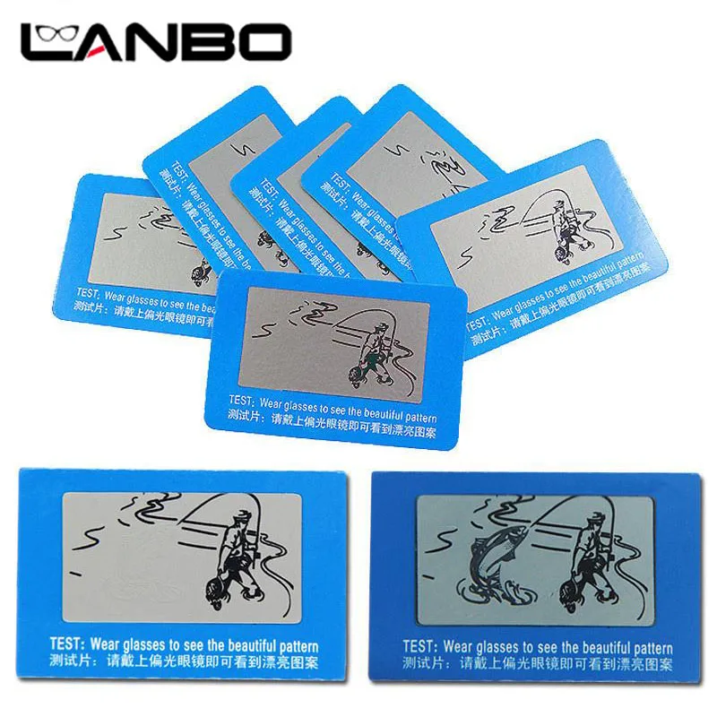 

LANBO 100pcs TAC Polarized Lens Test Card for Testing Polarizing sunglasses Polaroid Test Card Eyewear Sun Glasses Accessories