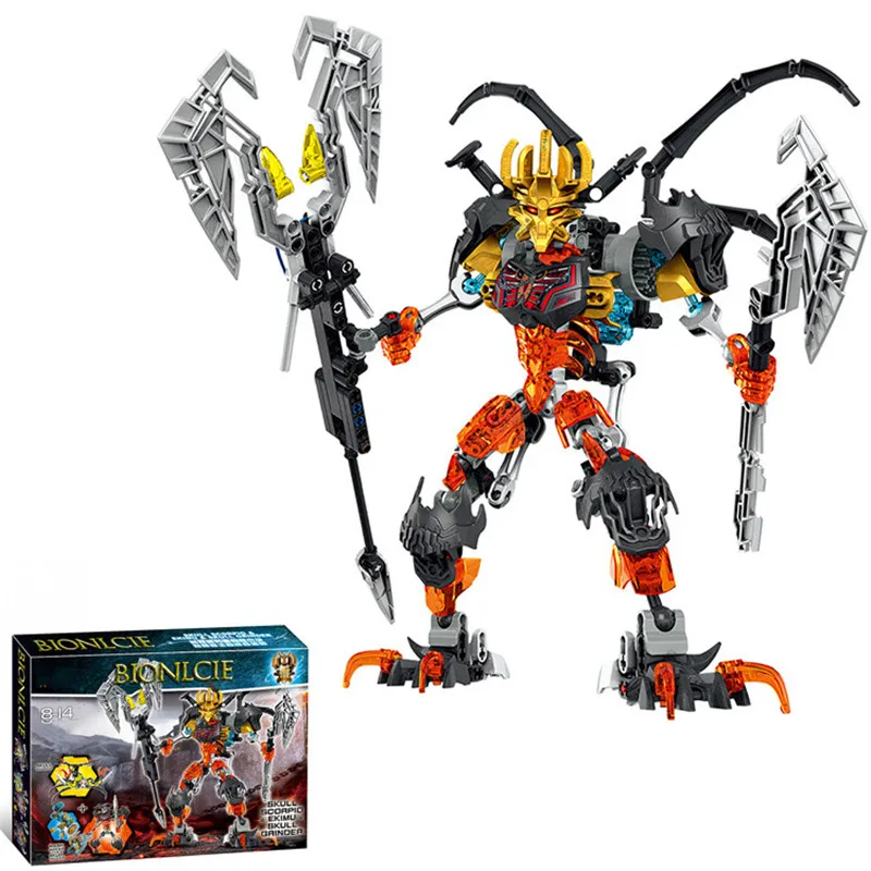 Новинка BIONICLE Ekimu UXAR KETAR AKIDA IKIR TERAK MELUM экшн-строительные блоки, игрушки, кирпичи, детские подарки, совместимы с 70795 70794