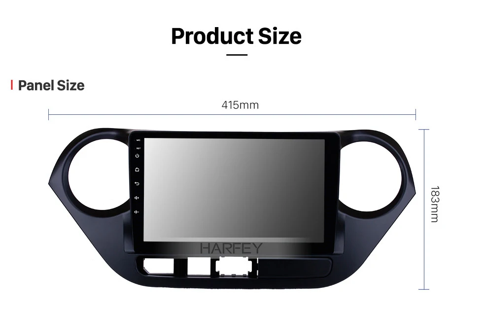 Excellent Harfey GPS Car Radio Multimedia Player For 2013 2014 2015 2016 HYUNDAI I10 Grand i10 RHD Android 7.1/8.1 2Din Wifi Head Unit 15