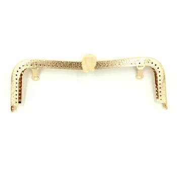 

10Pcs Purse Bag Clutch Metal Rectangle Frame Kiss Clasps Buckles Fermoir No Rhinestone Handbag Handle 20x7.5cm, 2 Colors