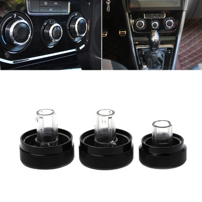 

3 Pcs A/C Air Condition Panel Control Switch Knob For VW Passat B6 Jetta Bora Golf