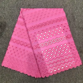 

Hot-selling new high-quality perforated Swiss yarn lace Swiss African dry cotton lace fabric 2019 Nigerian yarn lace