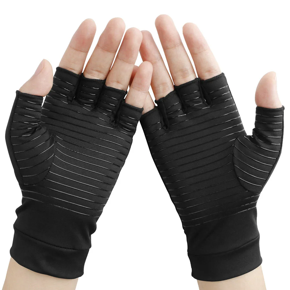 Newly Copper Fiber Compression Arthritis Gloves Pain Relief Wrist Joints Support Brace 19ing | Красота и здоровье