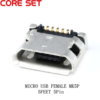 

100PCS Micro USB 5P Socket 5 Pin MK5P SMD DIP Female Connector MINI USB