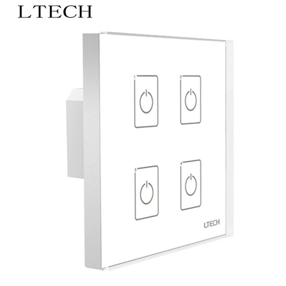 

LTECH EXC4 Dimming Touch Panel AC100~240V Input 2.4GHz DMX512 Output 4 Zone4 Switch LED Controller For Led Strip Lights