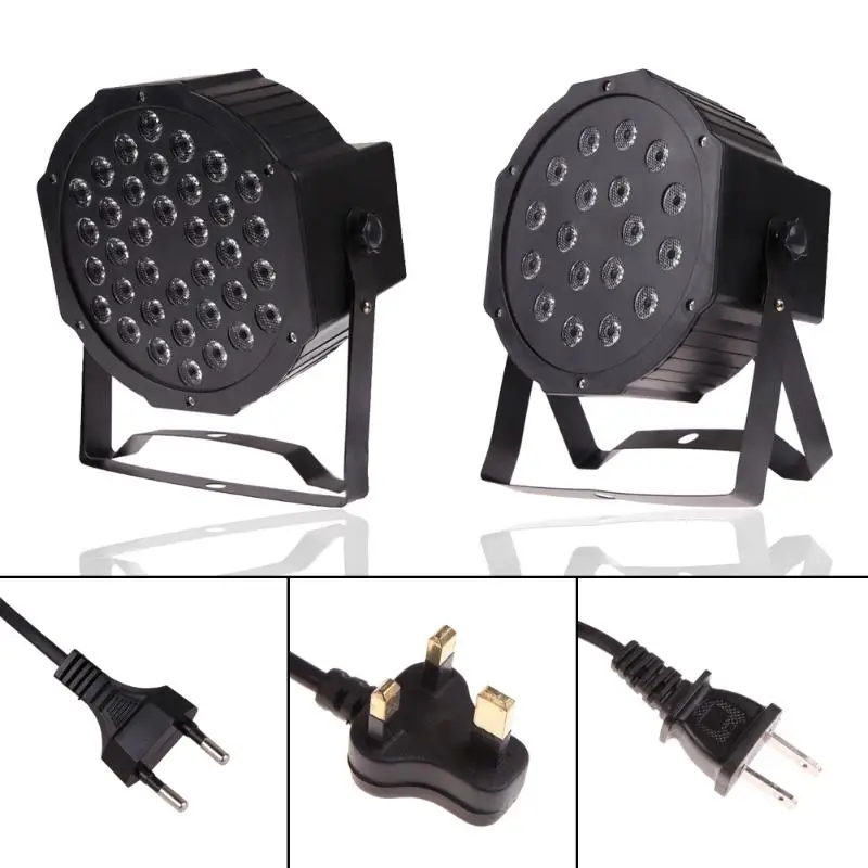 

36W 18 36 LED Flat Par Lights Lamp with US EU UK Plug for Club Party Stage