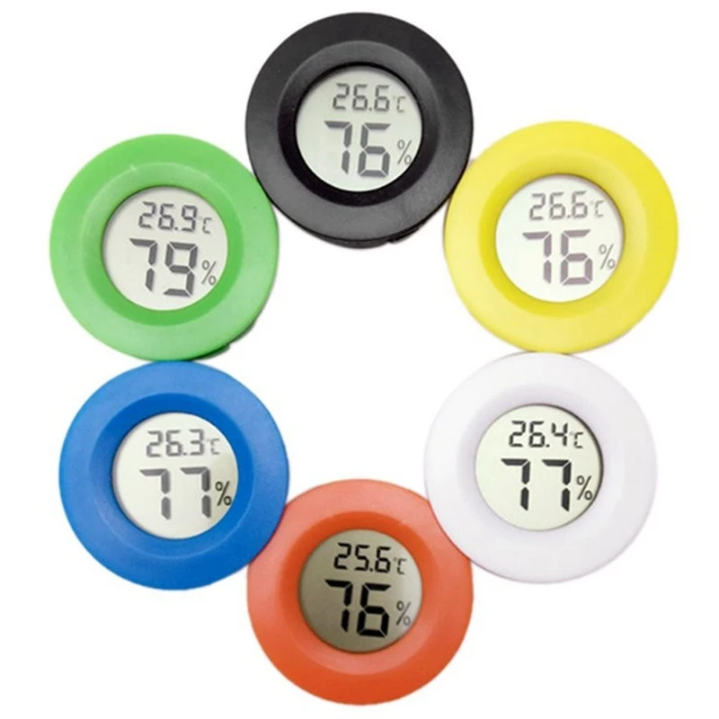 

Mini LCD Digital Thermometer Hygrometer with Sensor digital Thermometer For Pet Care Wireless Sensor Round Thermometer Indoor