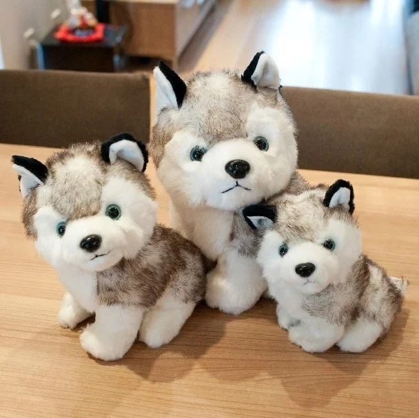 super Cute Kawaii 22 CM Simulation Husky Dog Plush Toy Gift For Kids