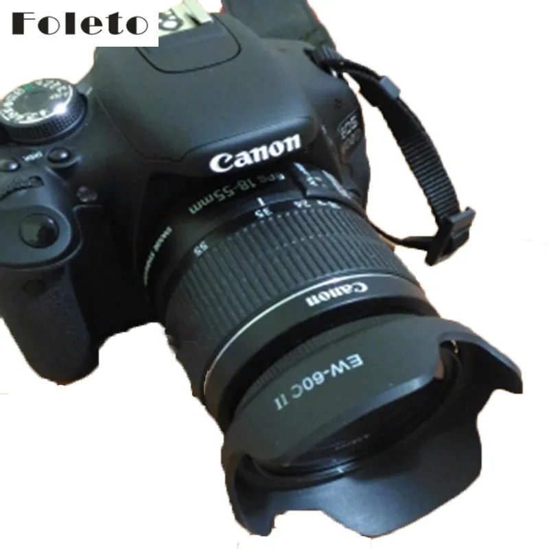 Foleto Camera Lens Hood EW-60C 60C II EW63C EW65II EW60E 60F EW53 EW54 For canon ef 500d 600d 1000d 110d 600d 700d 18-55mm lens