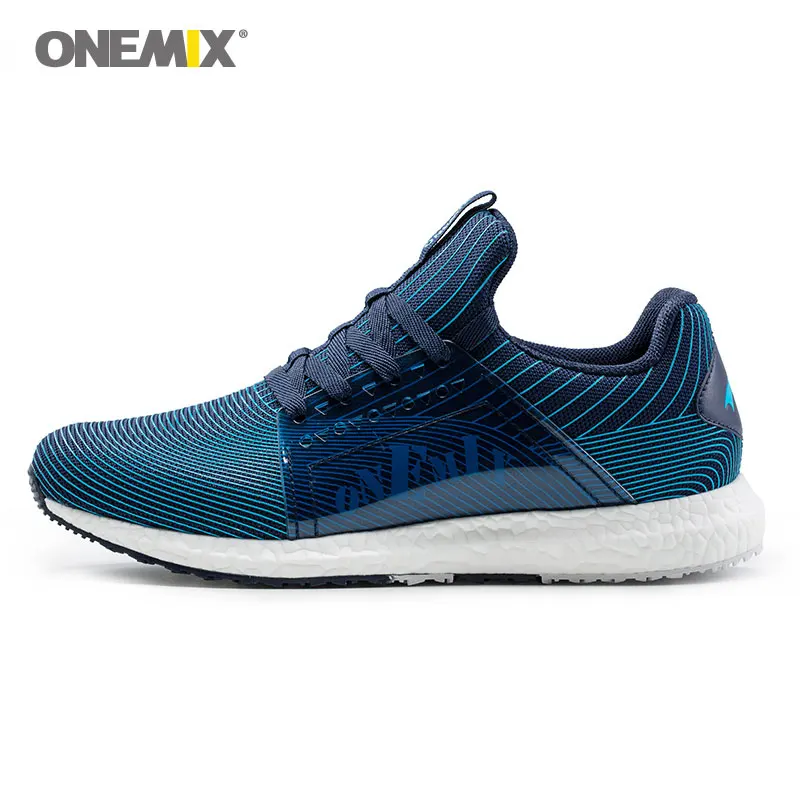 Onemix спортивная обувь для мужчин кроссовки для женщин кроссовки дышащая удобная спортивная обувь уличная ходьба беговые кроссовки - Цвет: Blue