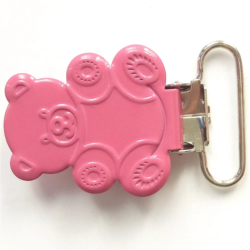 300pcs Wholesale safety hot pink ted bear shape suspender clips | Дом и сад