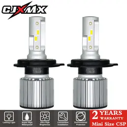 CJXMX 2X Mini H4 H7 H11 светодиодный лампа фары H1 H3 HB3 HB4 9004 9005 9006 9007 9012 светодиодный огни автомобиля 10000LM 70 W 6000 K Авто Лампа