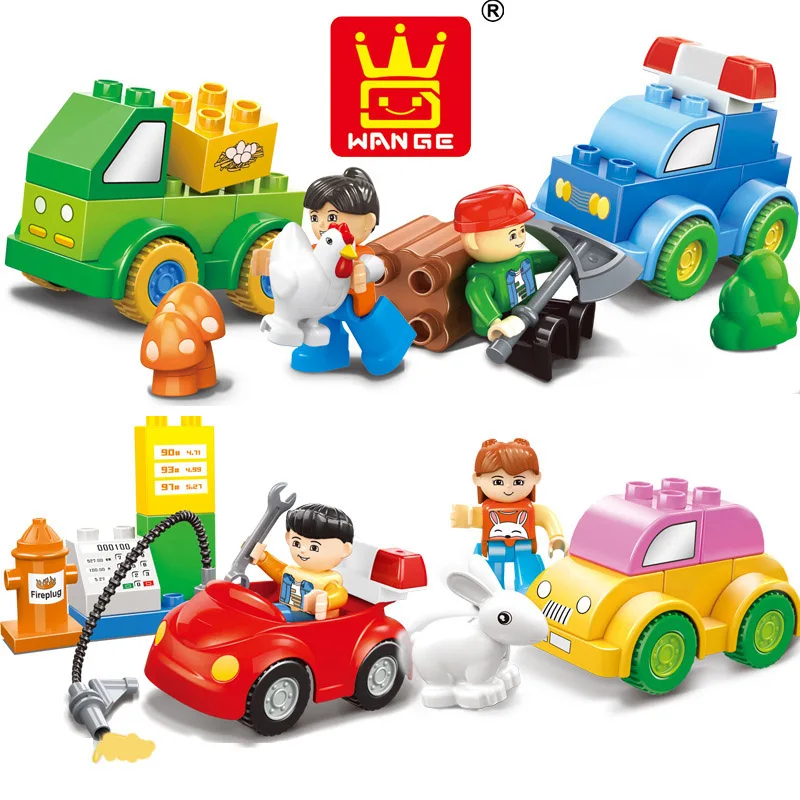 

Happy Fleet Big Size Bricks Set City DIY Creative Bricks Child Educational Wange Building Blocks Compatible with Lego Duplo