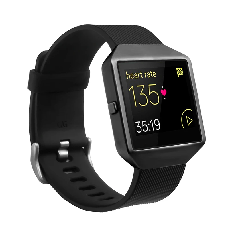 Сменный силиконовый браслет Bemorcabo для Fitbit Blaze Band с металлической рамкой смарт
