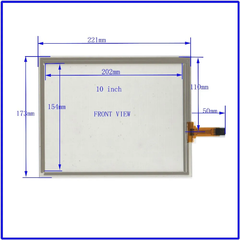Zhiyusun новый 10 дюймов Сенсорный экран 221*173 мм 4 провода резистивный сенсорный панели наложения комплект бесплатная доставка
