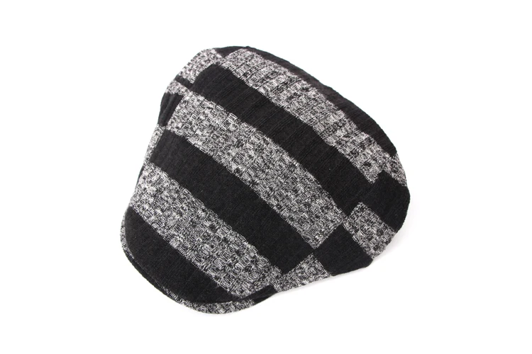 Brand Fashion Vintage Striped Autumn Winter Sun Hats for Men Women High Quality Casual Cotton Women Beret Caps Newsboy Flat Hat