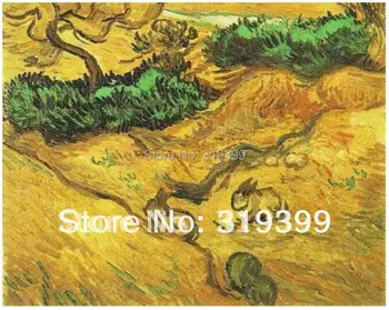 

Linen Canvas Oil Painting reproduction,Field with Two Rabbits by Vincent Van Gogh,100% handmade,Free DHL Shipping,Museum quality