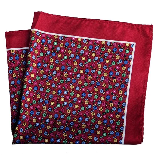 PH107 Pocket Square Портной Смит мужской платок цветочный якорь клетчатый горошек печатных носовой платок из полиэстера бизнес Карманный квадратный 33x33 CM - Цвет: PH107 Pocket Square