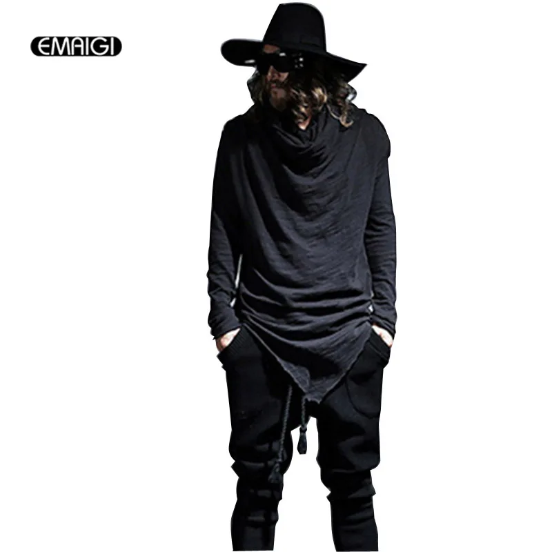 

Men Long Sleeve T-shirt Fashion Casual T Shirt Male Punk Rock Style Tees Shirts Nightclub Stage Show Costumes