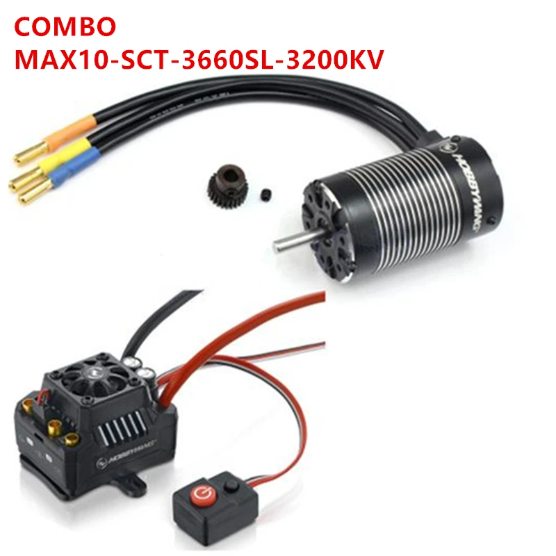 Комплект двигателя Hobbywing EZRUN MAX10 SCT 120A бесщеточный ESC + 3660SL G2 3200KV/4600KV/4000KV для 1/10 RC Car