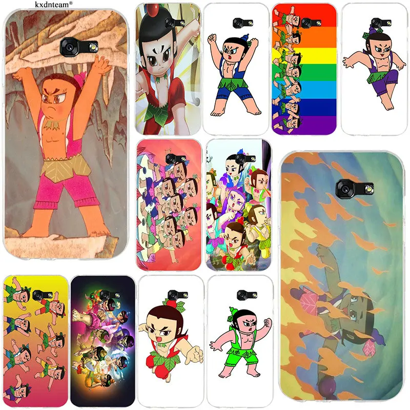 Childhood Animation Calabash Brothers Soft Silicon Phone Case for Samsung Galaxy A3 A5 A7 2016 2017 Core 8262 850 Grand I9082 | Мобильные