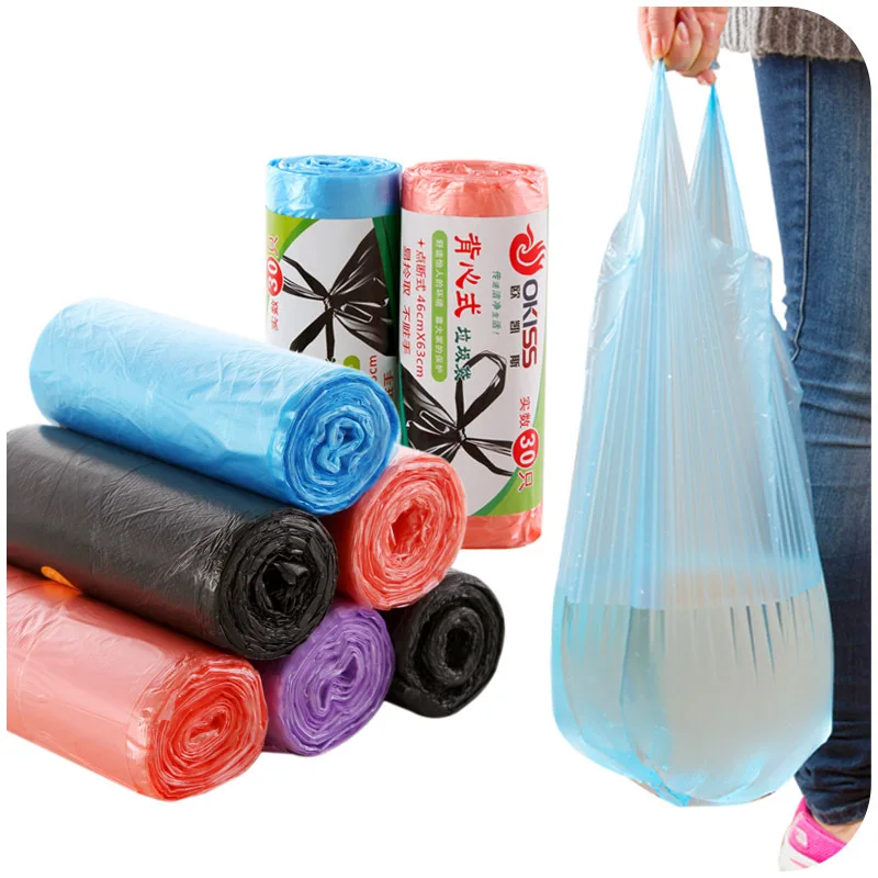 Portable Garbage Collection Bag For Color Plastic Garbage Bag Color