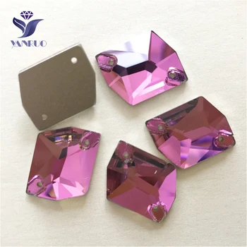 

YANRUO 3265 All Sizes Rose Cosmic Crystal Sewing Rhinestone Strass Flatback Sew On Stones For Clothes Decoration