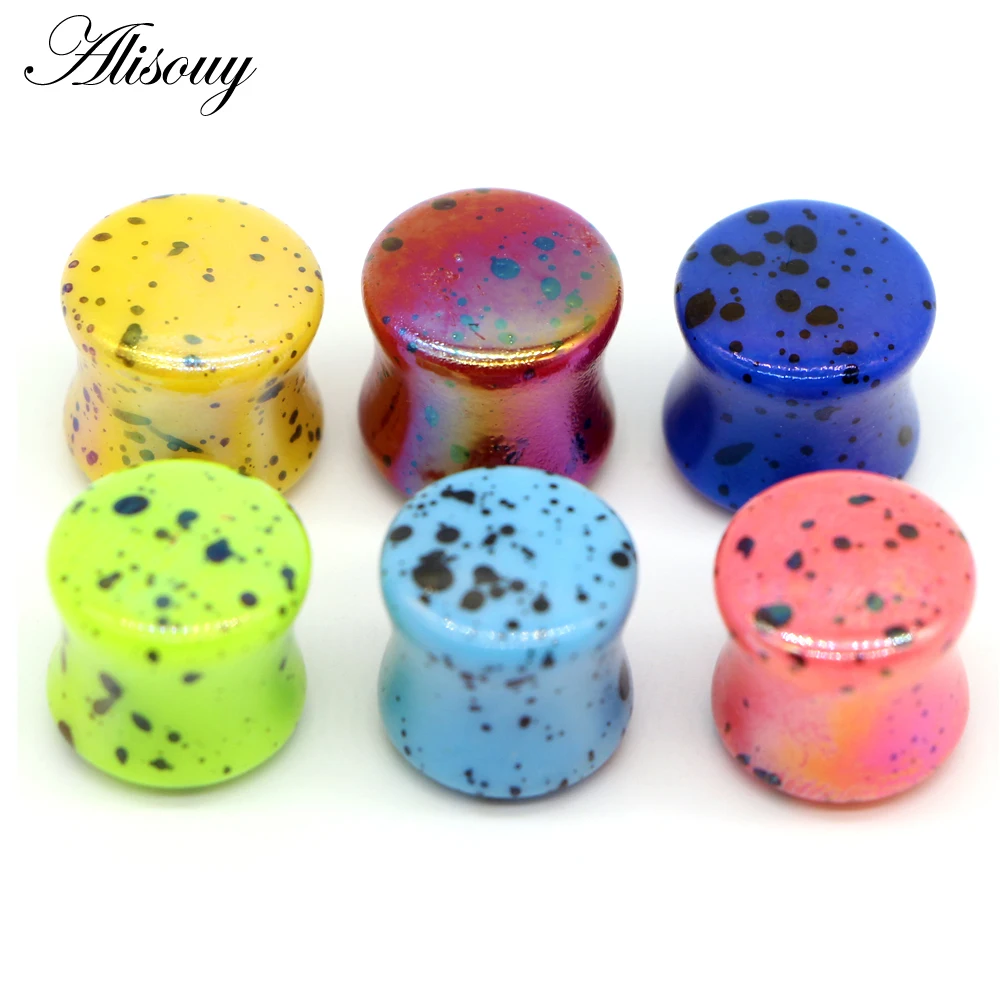 

Alisouy Ear expansions Piercings gauges 4-20MM Acrylic Red Double Flared Saddle Ear Tunnels Plug Body Piercing Jewelry Ear plugs