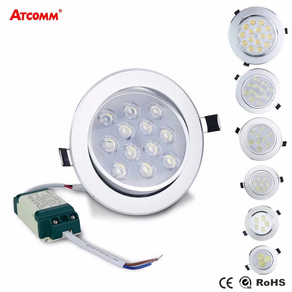 

LED Downlight 85-265V 3W 5W 7W 9W 12W 15W LED Light Emitting Diode Ceiling Lights Spotlights High Lumen No Flicker With Driver
