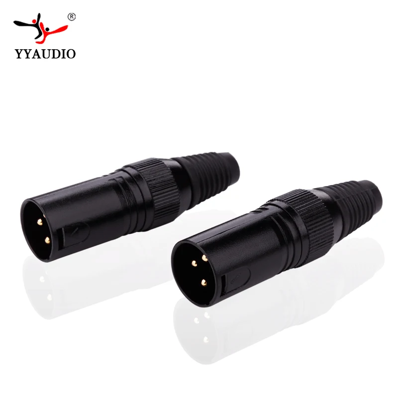 

20pcs High quality 10pcs Male+10pcs Female Gold-plated XLR 3-Pin Cannon Connector MIC Male connector