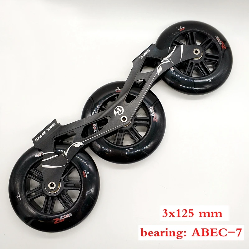 Бесплатная доставка рама для скоростного скейта Mcgala 3x125 мм + колесо|125 mm skate|frame