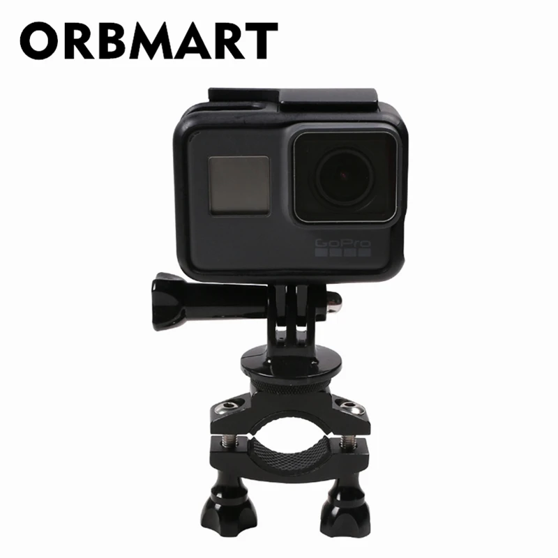 

ORBMART 360 Degree Rotate Aluminum Alloy Fixing Bracket Bike Handlebar Scooter Motorcycle Mount Adapter For Action Sport Camera