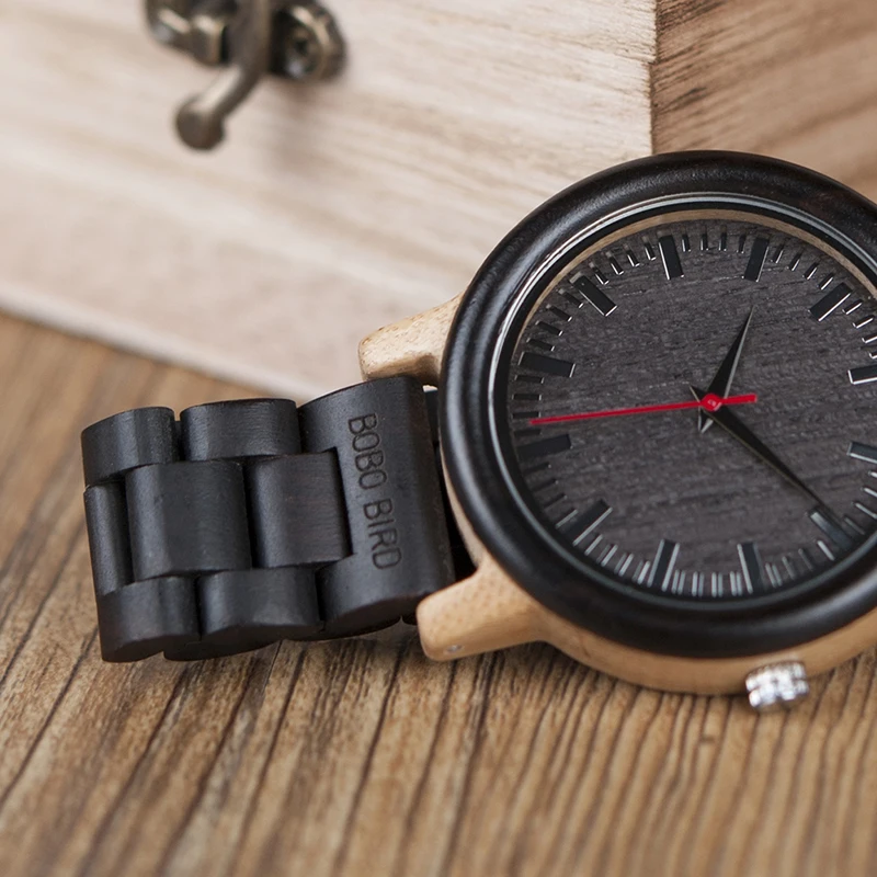 relogio masculino BOBO BIRD Watch Men Wooden Timepieces Quartz Watches Best Gifts for Man Accept Engraving W-M17