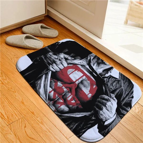 Супергерой Супермен печатные коврики Противоскользящие коврики Бэтмен рисунок ковры Добро пожаловать коврик для ванной комнаты кухонный коврик подарок - Цвет: JH01100-5